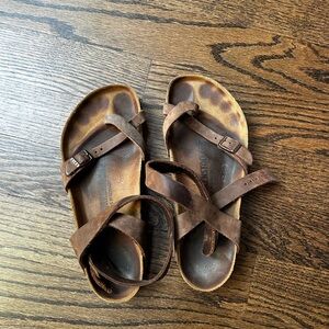 Birkenstock Brown Leather Sandals